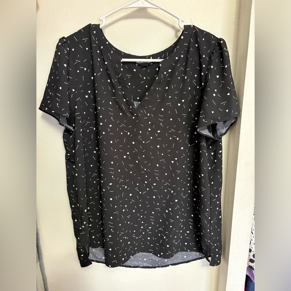 Hilary Radley Black Top with White Speckles